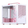 Jonsbo/Jonsplus Z20 PC-Gehäuse Pink/Weiß, kompakter Micro-ATX Mini-Tower mit Tragegriff und Glas-Seitenteil