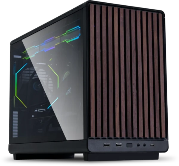 Lian Li A3-mATX Glass Edition Black – schwarzes Micro-ATX-Gehäuse mit Glas-Seitenfenster und guter Belüftung