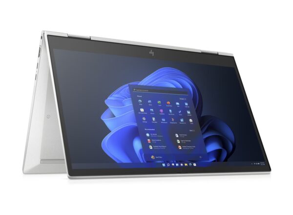 HP EliteBook x360 830 G8 Convertible im Tent-Modus mit Touchscreen und Windows 11