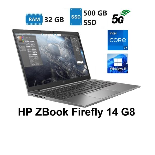 HP ZBook Firefly 14 G8 i7-1165G7 32 GB RAM 512 GB SSD 5G LTE HP ZBook Firefly 14 G8 Mobile Workstation mit Intel Core i7-1165G7, 32 GB RAM, 512 GB SSD, 5G LTE und Windows 11